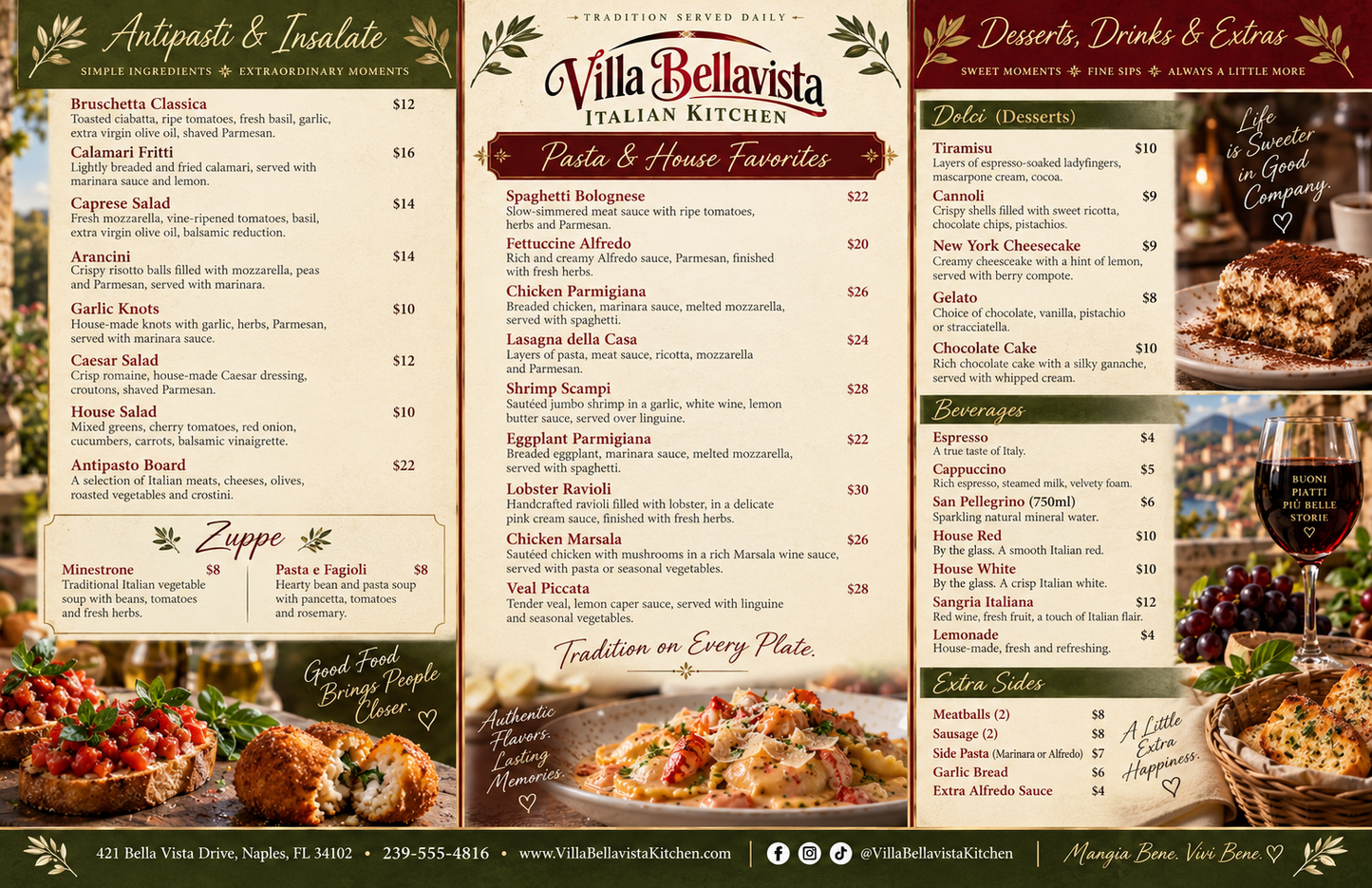 Custom restaurant menu design and printing sample 10