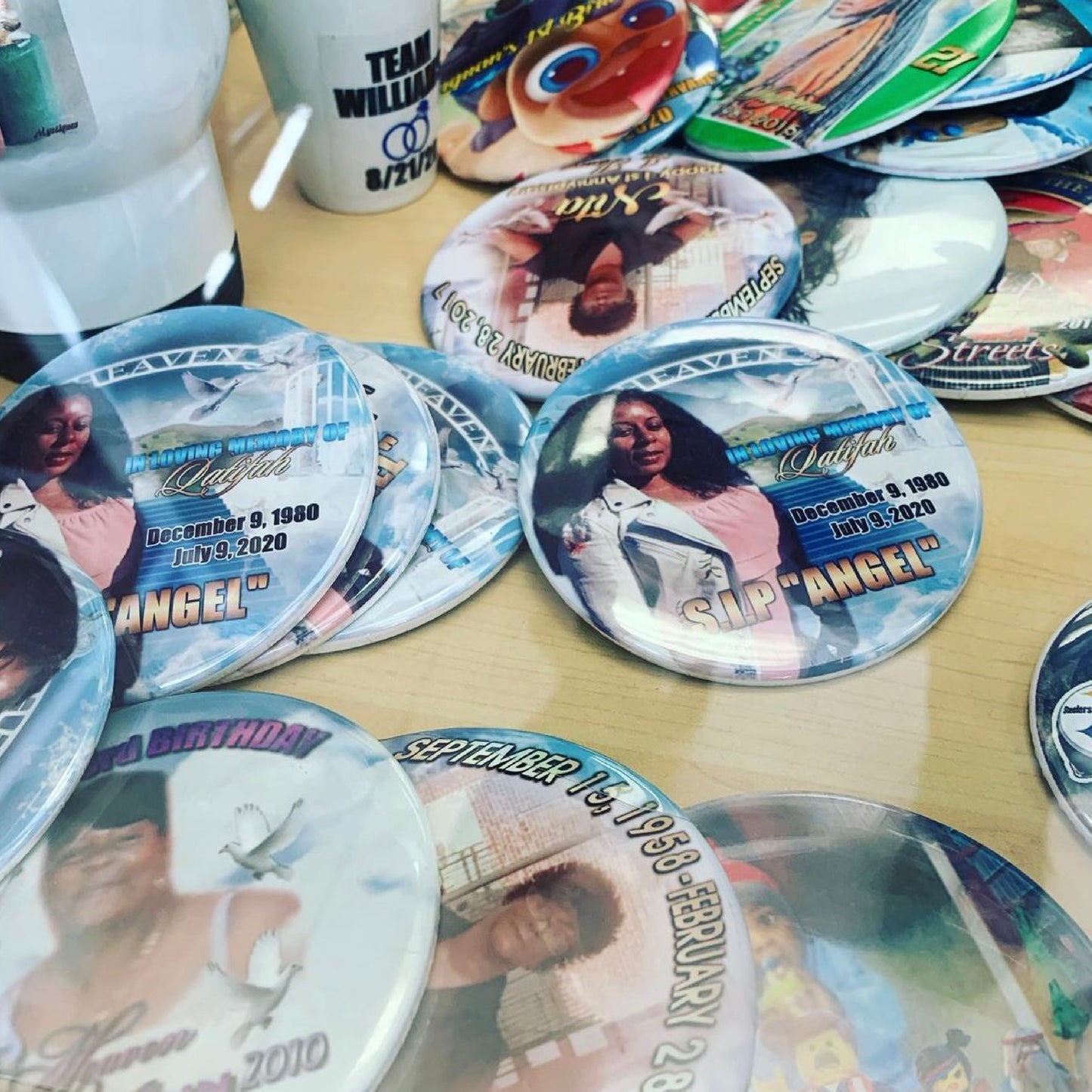 Memorial, Keepsakes,  Buttons & More